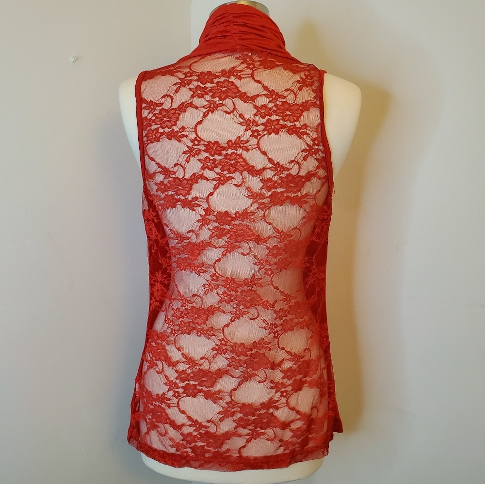 Red Lace Tank - Picture 2 of 4